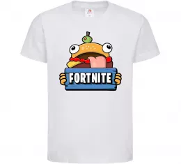 Дитяча футболка Burger Fortnite Білий фото