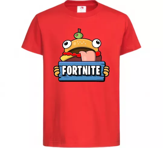 Дитяча футболка Burger Fortnite Червоний фото