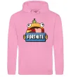 Мужская толстовка (худи) Burger Fortnite Розовый фото