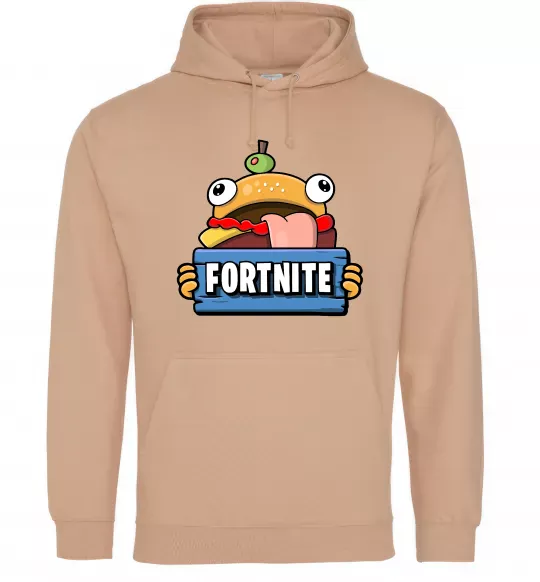 Чоловіча толстовка (худі) Burger Fortnite Пісочний фото