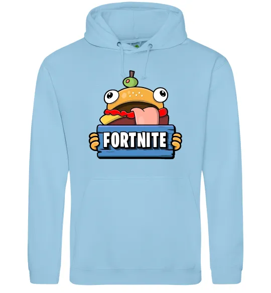 Жіноча толстовка (худі) Burger Fortnite Блакитний фото