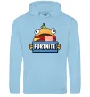 Жіноча толстовка (худі) Burger Fortnite Блакитний фото
