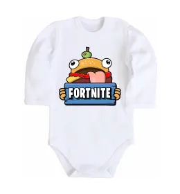 Дитячий бодік Burger Fortnite Білий фото