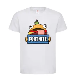 Дитяча футболка Burger Fortnite Білий фото