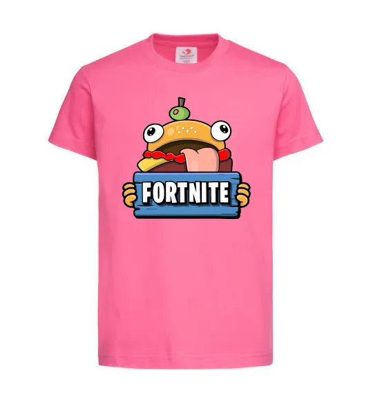 Детская футболка Burger Fortnite Ярко-розовый фото