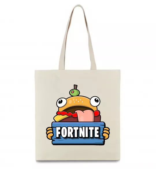 Эко-сумка Burger Fortnite Бежевый фото