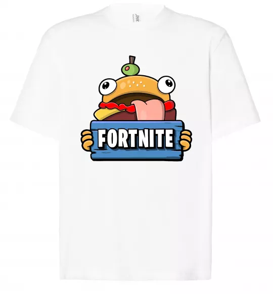 Футболка Оверсайз Burger Fortnite Білий фото