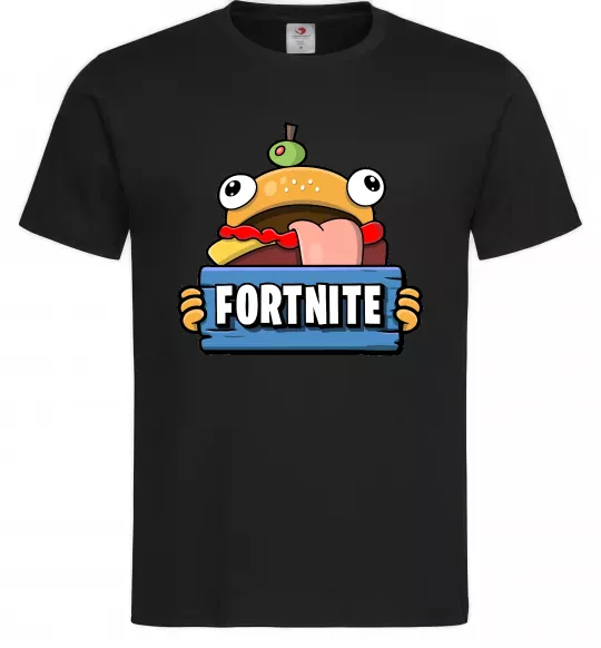Чоловіча футболка Burger Fortnite Чорний фото