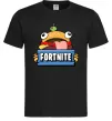 Чоловіча футболка Burger Fortnite Чорний фото