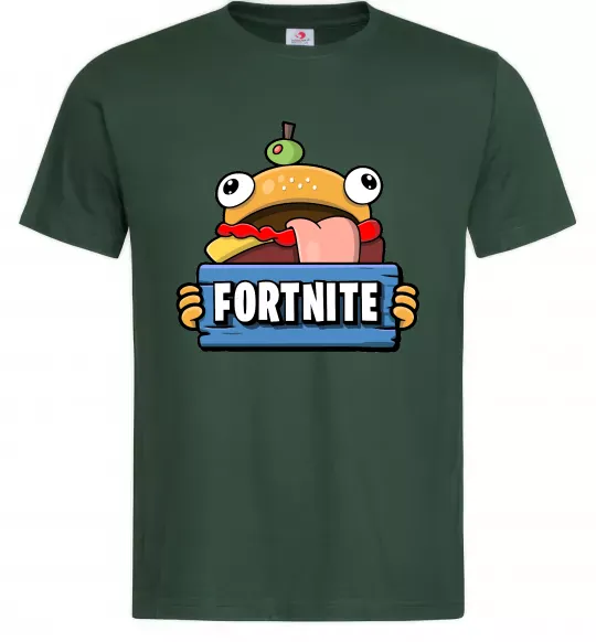 Чоловіча футболка Burger Fortnite Темно-зелений фото