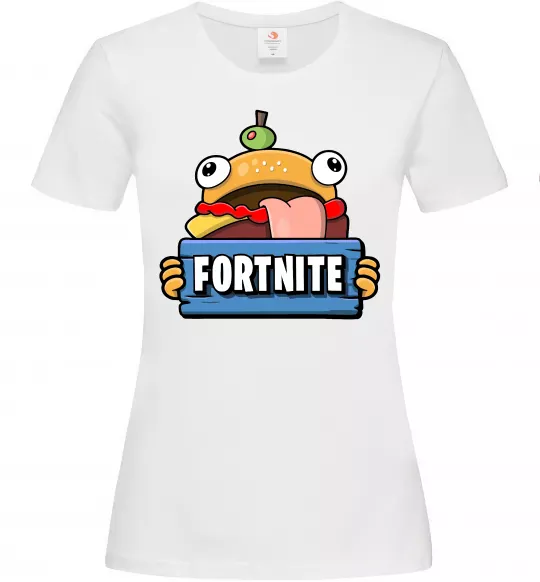 Жіноча футболка Burger Fortnite Білий фото