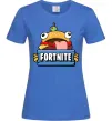 Жіноча футболка Burger Fortnite Яскраво-синій фото