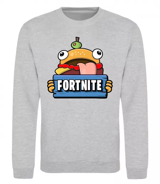 Свитшот Burger Fortnite Серый меланж фото