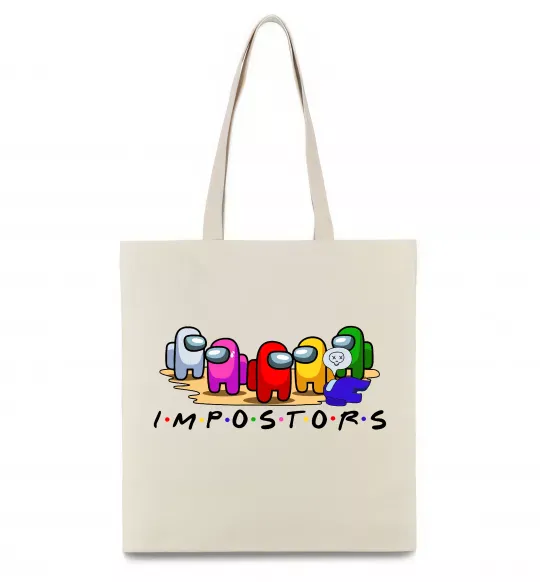 Эко-сумка Among us Impostors Бежевый фото