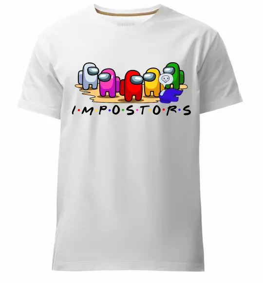 Мужская премиум футболка Among us Impostors Белый фото