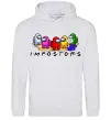 Чоловіча толстовка (худі) Among us Impostors Сірий меланж фото