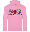 Жіноча толстовка (худі) Among us Impostors Рожевий фото
