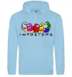 Жіноча толстовка (худі) Among us Impostors Блакитний фото