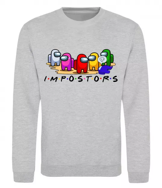 Свитшот Among us Impostors Серый меланж фото