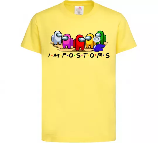 Дитяча футболка Among us Impostors Лимонний фото