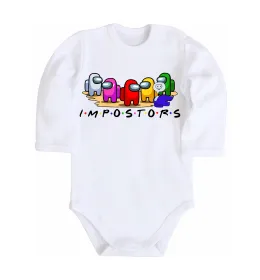 Детский боди Among us Impostors Белый фото