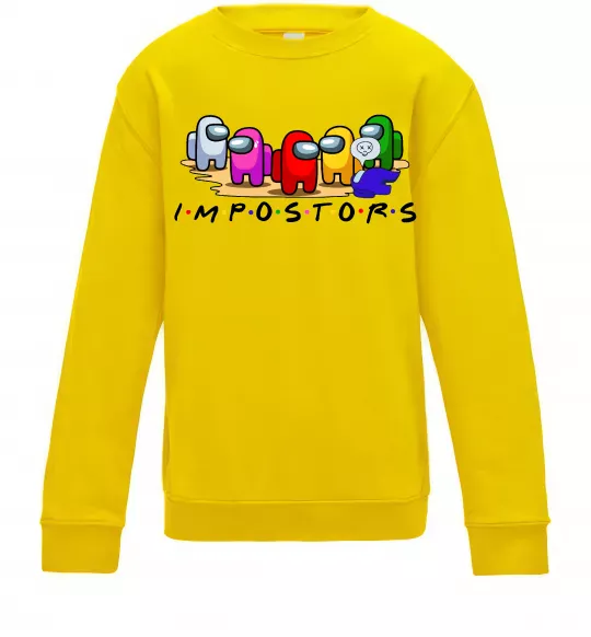 Дитячий світшот Among us Impostors Сонячно жовтий фото