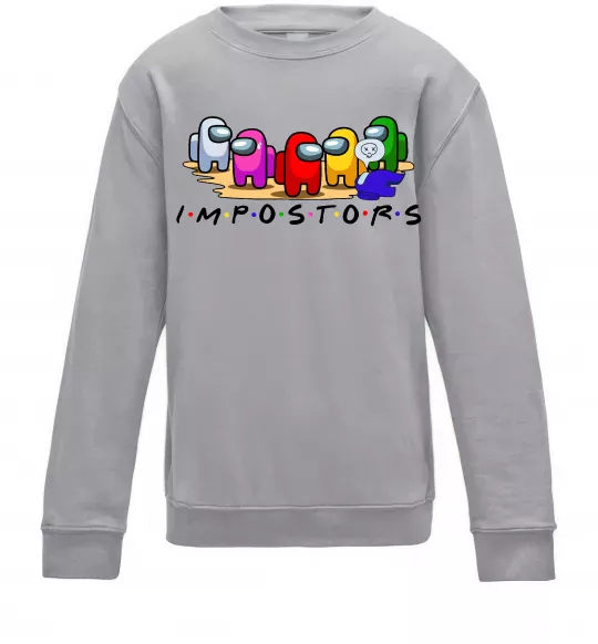 Дитячий світшот Among us Impostors Сірий меланж фото