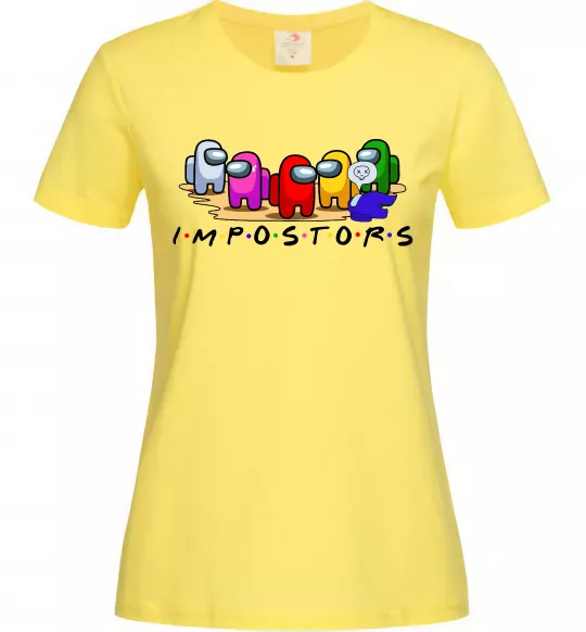 Женская футболка Among us Impostors Лимонный фото