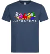 Чоловіча футболка Among us Impostors Темно-синій фото