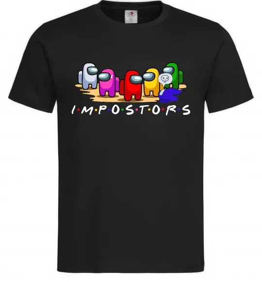 Чоловіча футболка Among us Impostors Чорний фото