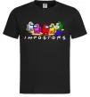 Чоловіча футболка Among us Impostors Чорний фото