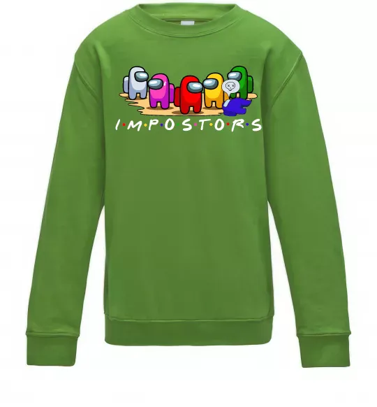 Дитячий світшот Among us Impostors Лаймовий фото