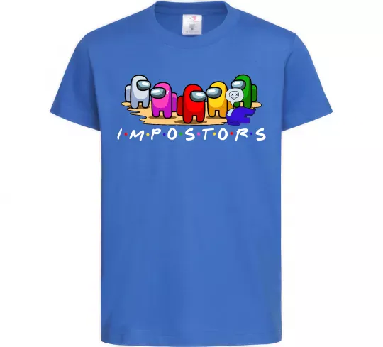 Дитяча футболка Among us Impostors Яскраво-синій фото