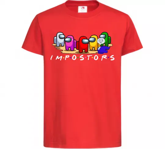 Дитяча футболка Among us Impostors Червоний фото
