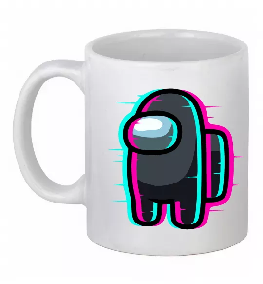 Чашка керамическая Among us glitch Белый фото