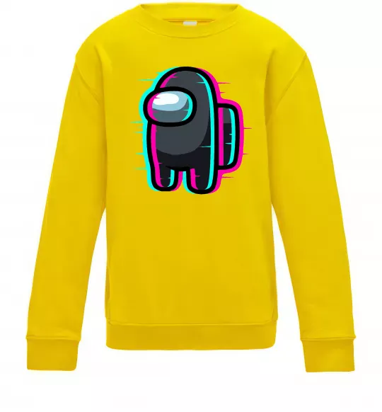 Дитячий світшот Among us glitch Сонячно жовтий фото