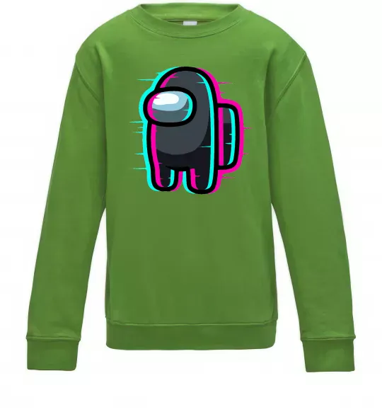 Дитячий світшот Among us glitch Лаймовий фото