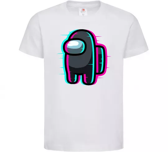 Детская футболка Among us glitch Белый фото