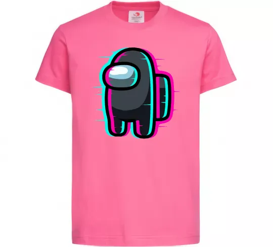 Детская футболка Among us glitch Ярко-розовый фото