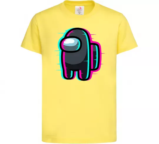 Детская футболка Among us glitch Лимонный фото