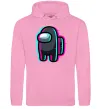Мужская толстовка (худи) Among us glitch Розовый фото