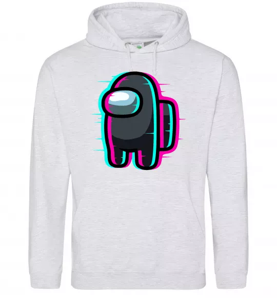 Чоловіча толстовка (худі) Among us glitch Сірий меланж фото