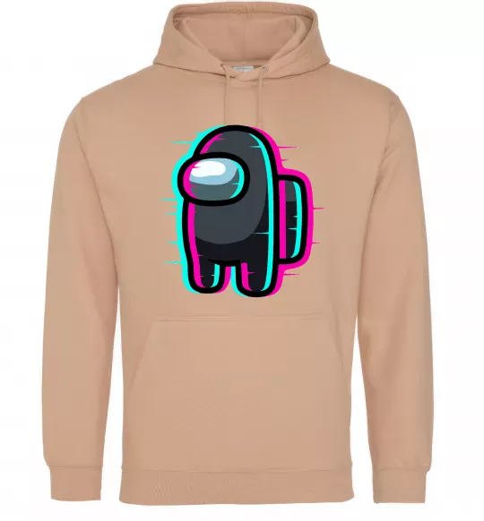 Женская толстовка (худи) Among us glitch Песочный фото