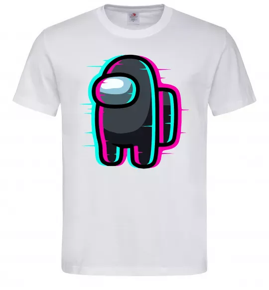 Мужская футболка Among us glitch Белый фото