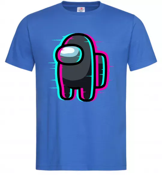 Мужская футболка Among us glitch Ярко-синий фото