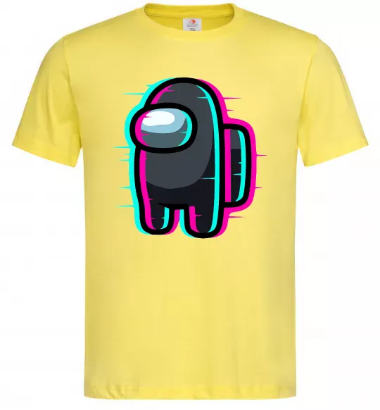 Мужская футболка Among us glitch Лимонный фото