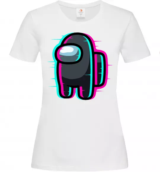 Жіноча футболка Among us glitch Білий фото