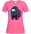 Жіноча футболка Among us glitch Яскраво-рожевий фото