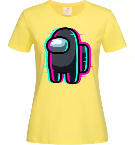 Жіноча футболка Among us glitch Лимонний фото