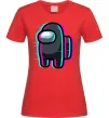 Жіноча футболка Among us glitch Червоний фото